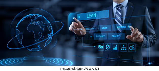 Lean Manufacturing DMAIC Six Sigma Technology Concept.