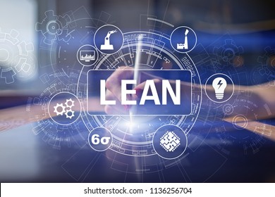 Lean manufacturing. Quality and standardization. Business process improvement. - Shutterstock ID 1136256704
