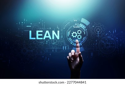 Lean manufacturing and software development methodology concept on screen. - Shutterstock ID 2277044841