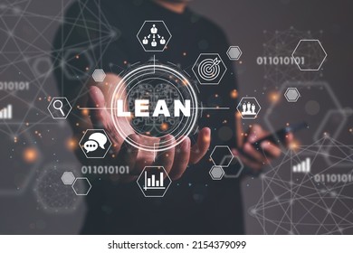 Lean six sigma industrial process optimization with keizen and DMAIC methodology. Lean manufacturing. Quality and standardization. - Shutterstock ID 2154379099