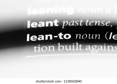 lean to word in a dictionary. lean to concept. - Shutterstock ID 1158502840