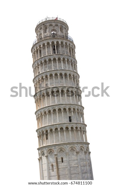 Leaning Tower Pisa Isolated On White Stock Photo 674811100 | Shutterstock