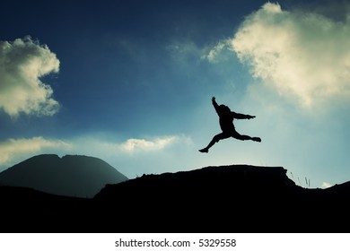 leap of financial freedom - Powered by Shutterstock