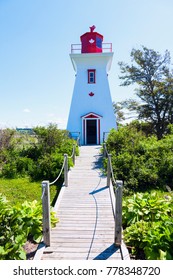 Leards Range Front Lighthouse on Prince Edward Island. Prince Edward Island, Canada.