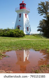 Leards Range Front Lighthouse on Prince Edward Island. Prince Edward Island, Canada.