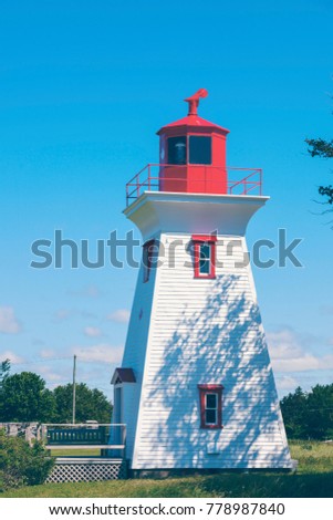 Leards Range Front Lighthouse on Prince Edward Island. Prince Edward Island, Canada.
