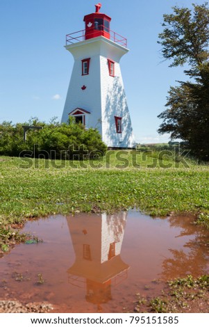 Leards Range Front Lighthouse on Prince Edward Island. Prince Edward Island, Canada.