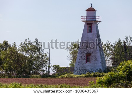 Leards Rear Range Lighthouse on Prince Edward Island. Prince Edward Island, Canada.