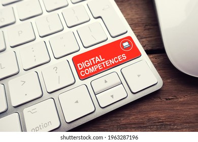 Learn Digital Competences Or Skills Concept To Develop Your Career Into Technology And Online Transformation