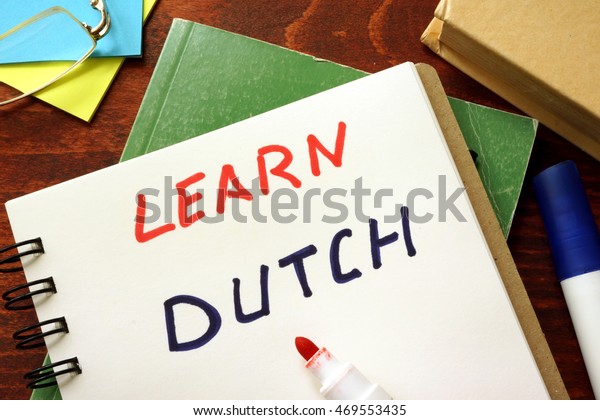 Learn
dutch written in a notepad.  Education
concept.
