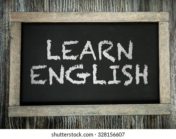 Learn English Written On Chalkboard Stock Photo 328156607 | Shutterstock