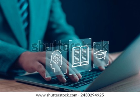 Learn to train in front of the computer. Internet e-learning lessons and online webinars People attending online lessons on digital screens Internet Technology Education Features.