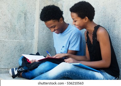 Learning African American Student Couple