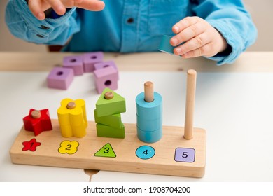 Learning Counting Shapes Colors Montessori Type Stock Photo 1908704200 ...