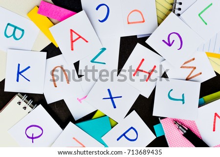 ; Learning Language with Handwritten Alphabet Character Cards