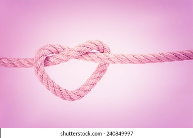 leash  rope into heart shape pink tone