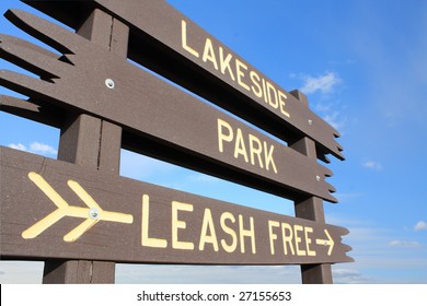 Leash-free Dog Park Sign