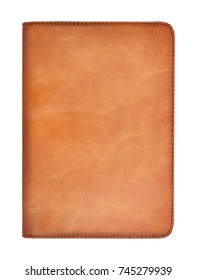 Leather Book Cover Notebook Isolated On White Background