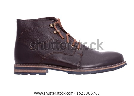 leather boot isolated on white background