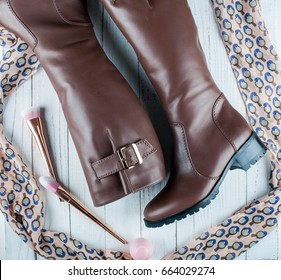 chocolate coloured boots