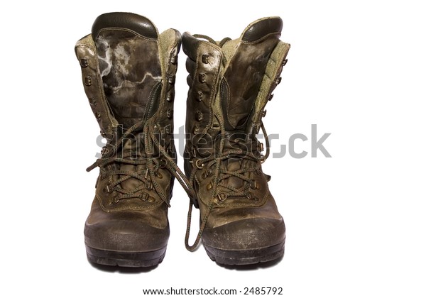 Leather Boots Front View Stock Photo (Edit Now) 2485792