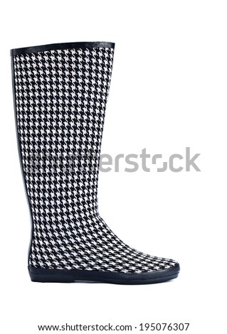 Leather boots on a white background