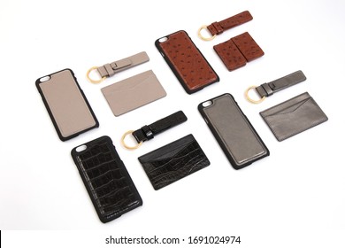 Leather Card Case  Leather Chain Wallet  Leather Phone Case And Leather Money Clip