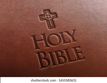 Leather cover of the Holy Bible