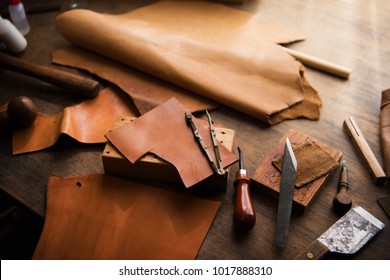 Leather Craft Leather Working Beautifully Colored Stock Photo ...