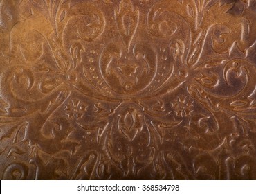 Leather Floral Pattern Background 