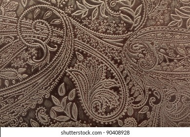 Leather floral pattern background
