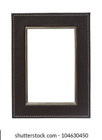 Leather Frame On White Background