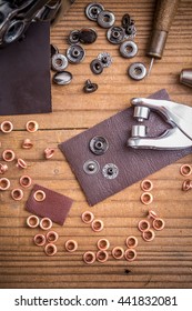 Leather Hole Punch With Brass Rings