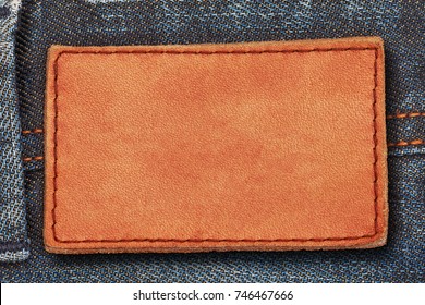 leather jeans tag