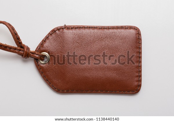 leather luggage label