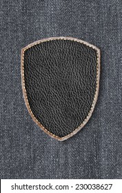 Leather Patch On Denim