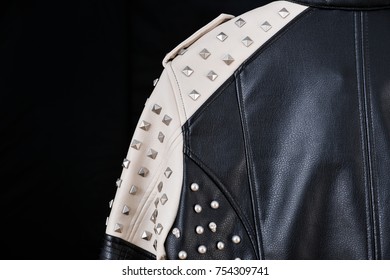 Leather Punk Rivets Jacket Hanging
