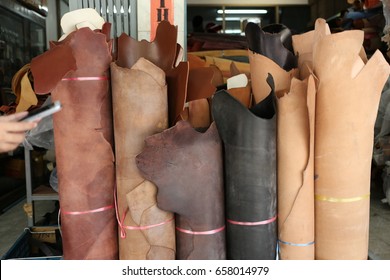 Leather Roll Tanning  Material For Making Bag And Shoes Sale In Asia