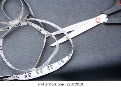 Leather and scissors