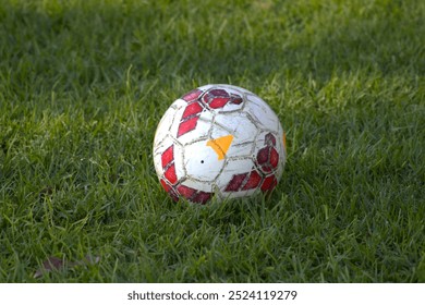 leather soccer ball for football sport on green grassy field - Powered by Shutterstock