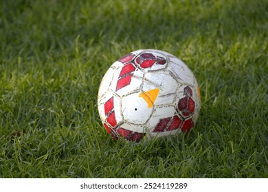 leather soccer ball for football sport on green grassy field - Powered by Shutterstock