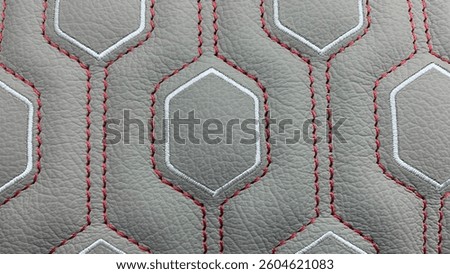 Leather stitched  with pattern, leather black texture or background