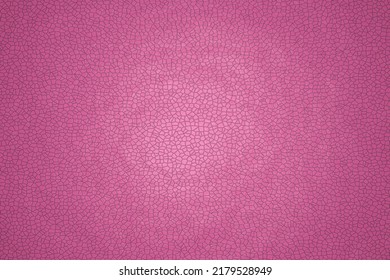 Leather Texture, Flat View. The Name Of The Color Is Hot Pink. Gradient With Light Coming From Center