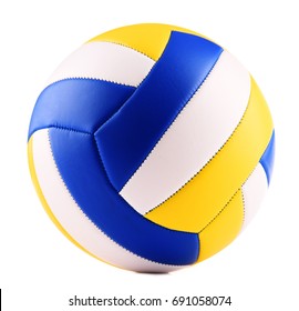 Leather Volleyball Isolated On White Background Stock Photo 691058074 ...