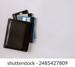 Leather wallet, wallet with credit cards