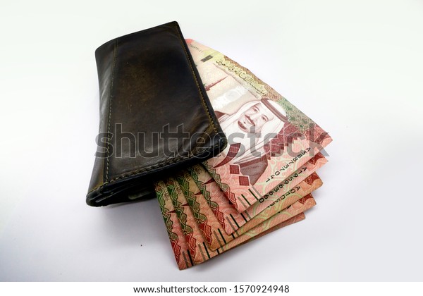 Leather Wallet Some Saudi Riyal Inside Stock Photo (Edit Now) 1570924948