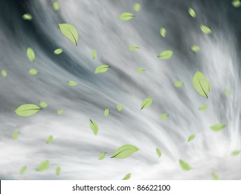 Leaves In The Storm Wind