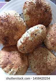 Lebanese Pita Bread With Sesame Seeds