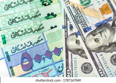 Lebanese Pounds (Lebanese Lira) And US Dollar Bills