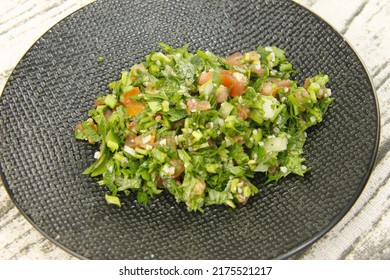 Lebanese Tabouleh Salad On A Plate